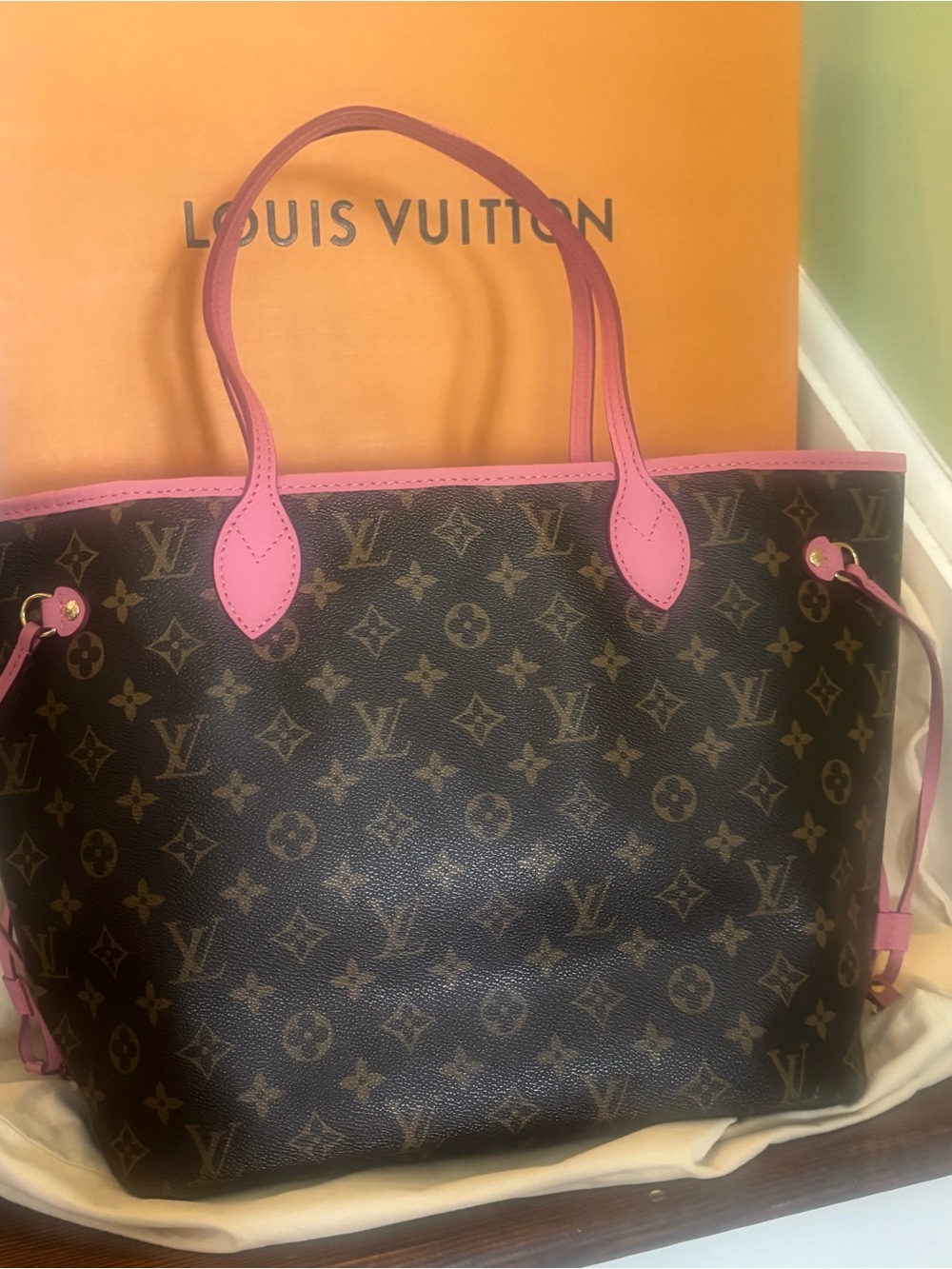 Louis Vuitton Neverfull MM Ikat Flower Monogram Canvas Tote – 100% Authentic - Picture 4 of 16